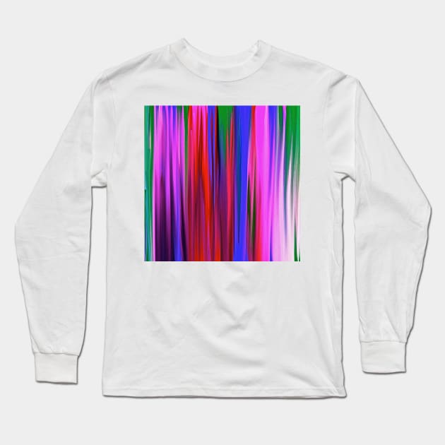 Colorful Rain Abstract Long Sleeve T-Shirt by Overthetopsm